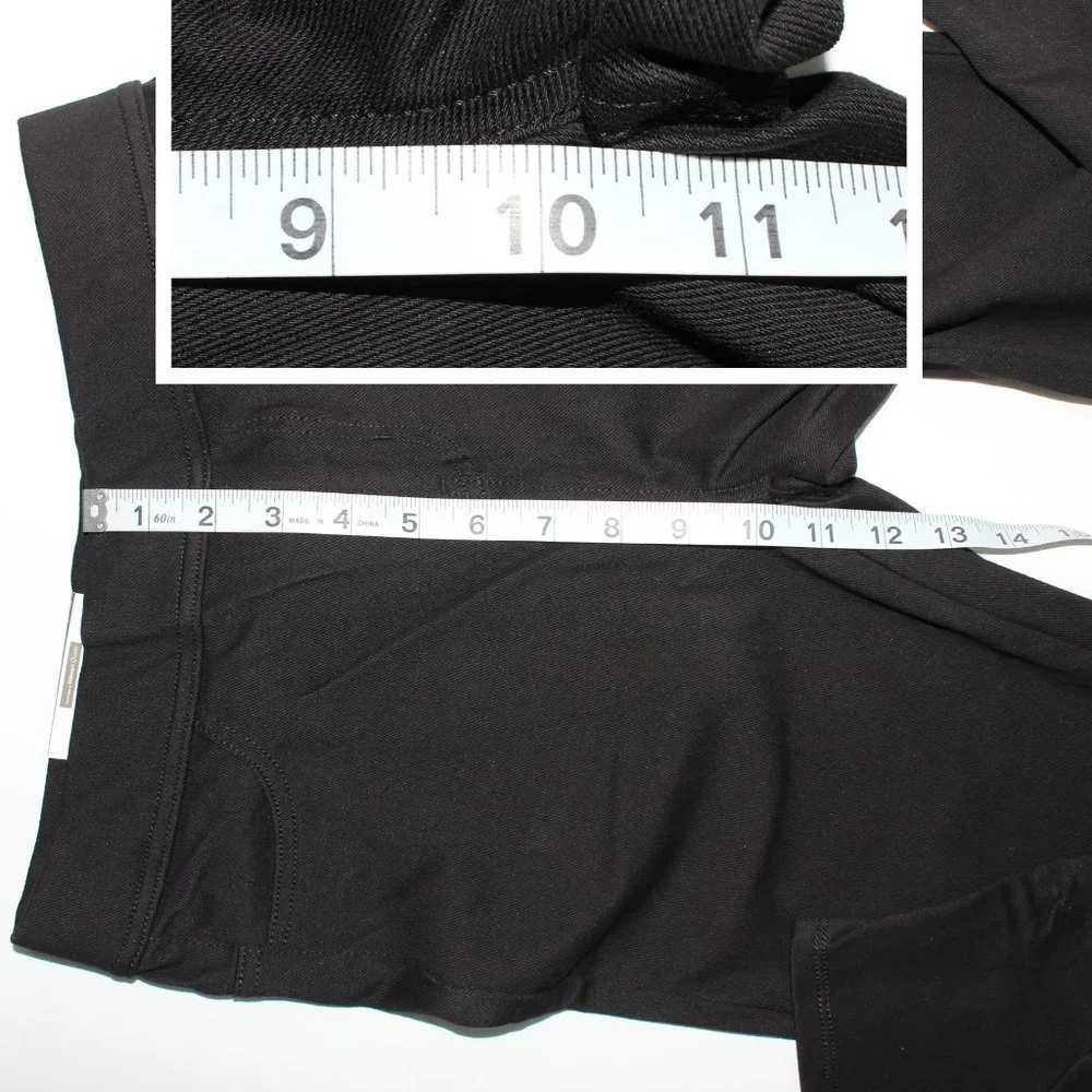 Time and Tru Black Mid Rise Fitted Stretch Capri Jeggings for Women Size XS 0-2 - Picture 6 of 10